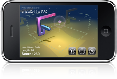 Screenshot of Sea Snake on an iPhone